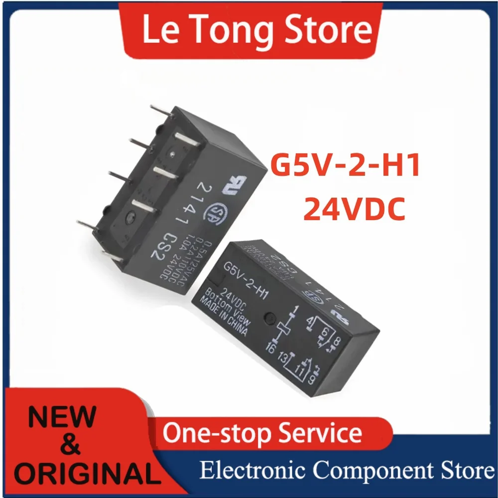 5 10 Uds G5V-2-H1-12VDC 24VDC 5VDC dos abiertos dos cerrados 8PIN 1A nuevo relé de señal Original auténtico para OMRON