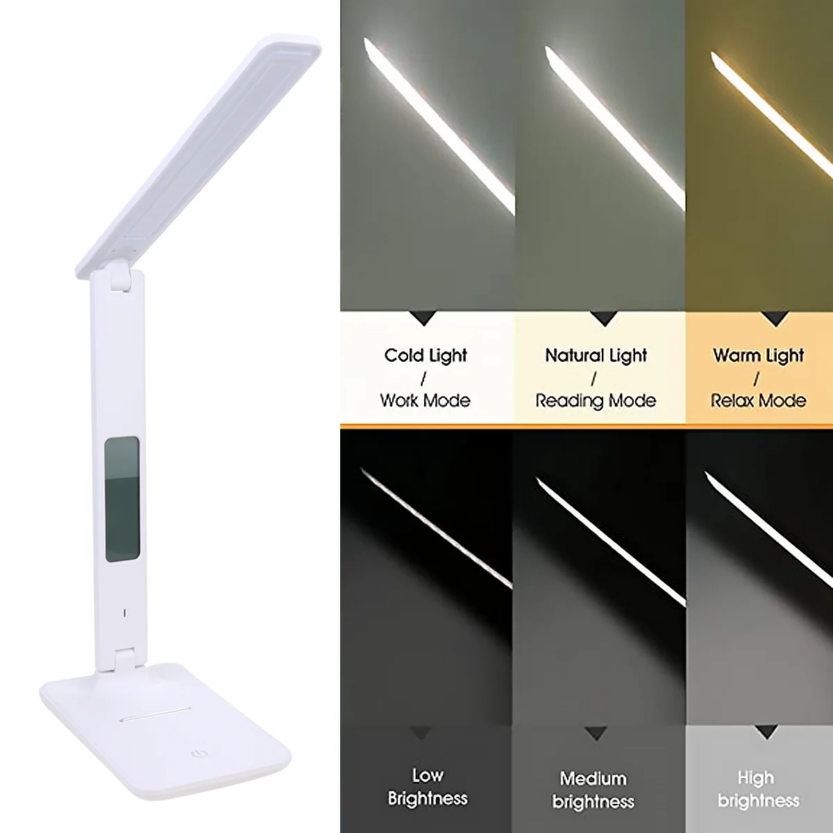 Bedside Lamp Desk LED Alarm Clock Lighting for Home Office Clocks Gadgets Child Eye Protection