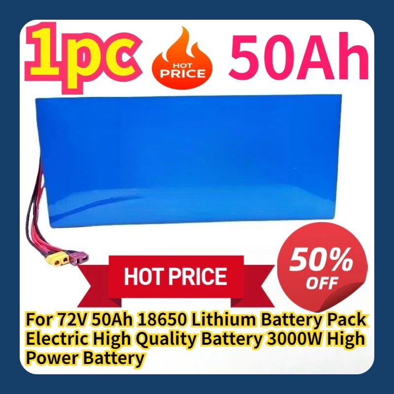 For 72V 50Ah 18650 Lithium Battery Pack Electric High Quality Battery 3000W High Power Battery