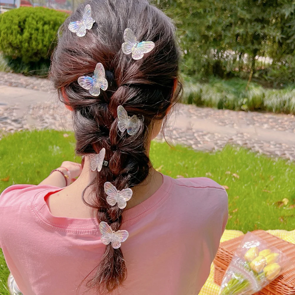 

10Pcs Eye Catching Butterflies Hair Accessories Elegance for Prom Daily Life Wedding Hairstyles Butterflies Hair Clip