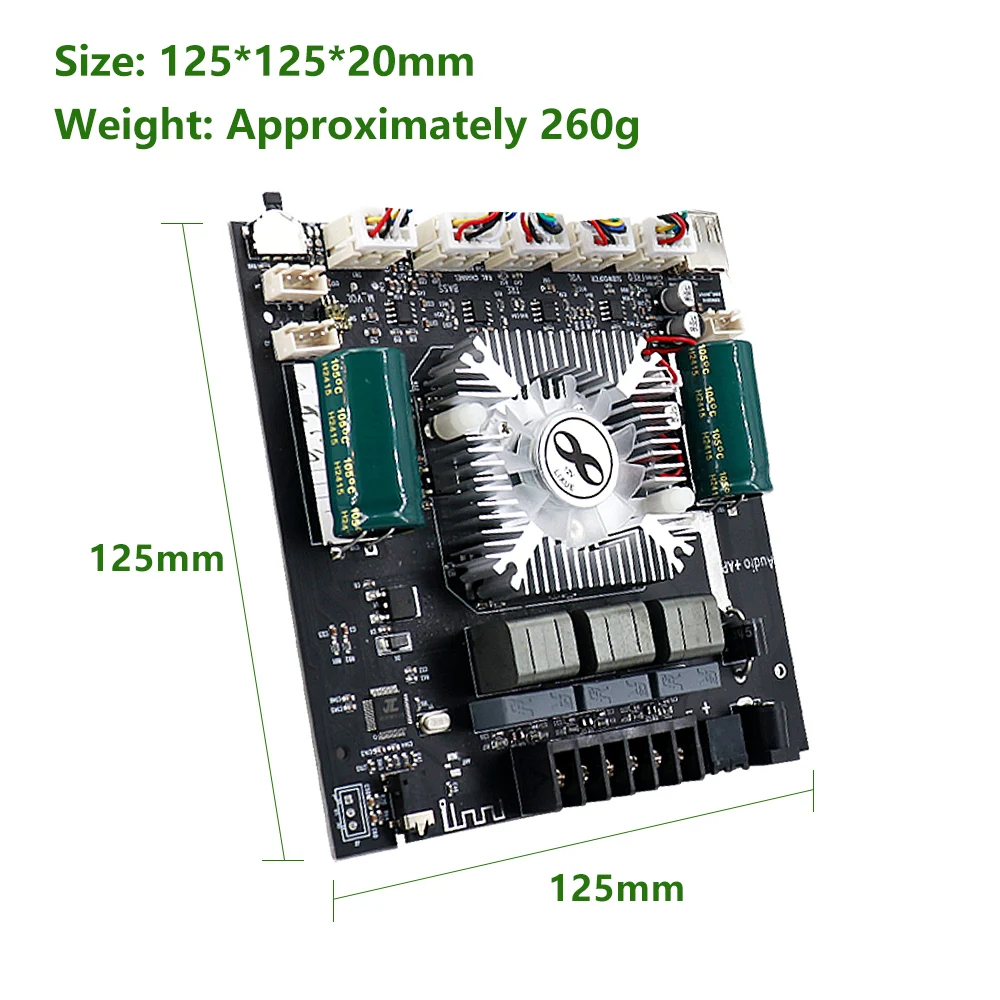 160W+160W+220W 2.1 Channel Bluetooth Amplifier Board ZK-HT21 3G/USB AUX APP TWS/Subwoofer Output Module