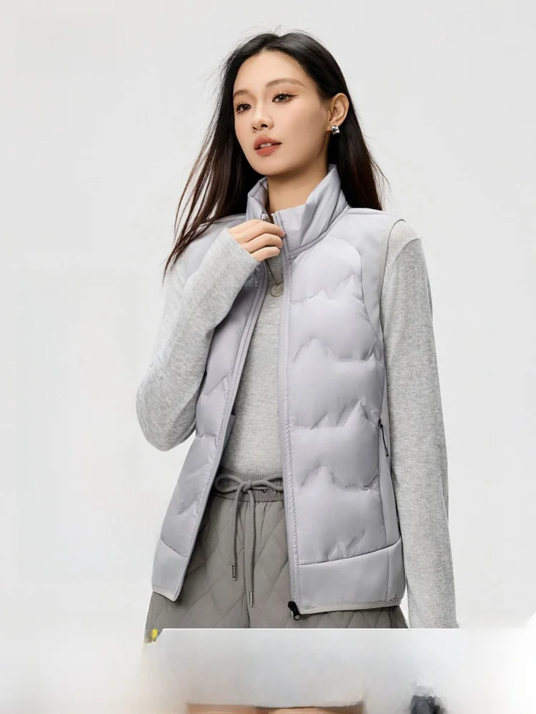 

Новая весенняя пуховая жилетка Snow Flng 2026 для мужчин и женщин, модная, с комбинированным дизайном, спортивная, теплая, с наполнителем из пуха, для пар