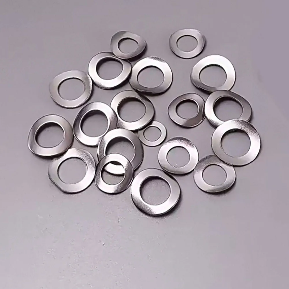304 Stainless Steel Wave Washers M1.7 M2 M2.5 M3 M4 M5 M6 M8 M10 – Curved Spring Lock Washers for Anti-Loosening