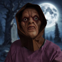 Terrifying Dwarf Mask With Removable Headscarf Lurker Movie Phantasm Inspired Halloween Costume Role Play Prop