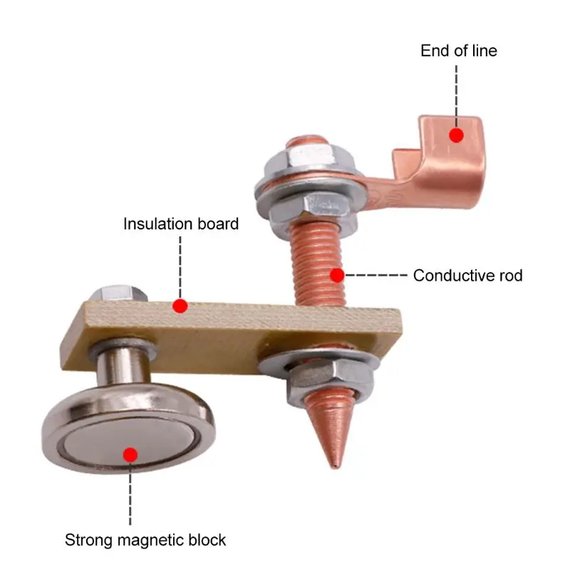 Magnetic Spotter Connector Car Dent Repair Spare Parts Stud Magnetic Welding Machine Ground Connectors Auto Spotter Tool Y5GB