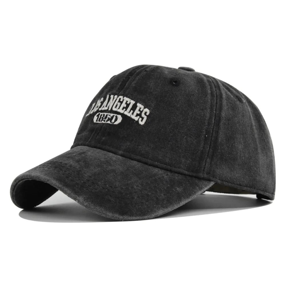

Washed Cotton Golf Dad Hat LOS ANGELES Baseball Embroidered Duckbill Cap Unisex Washed Vintage Sun Hat