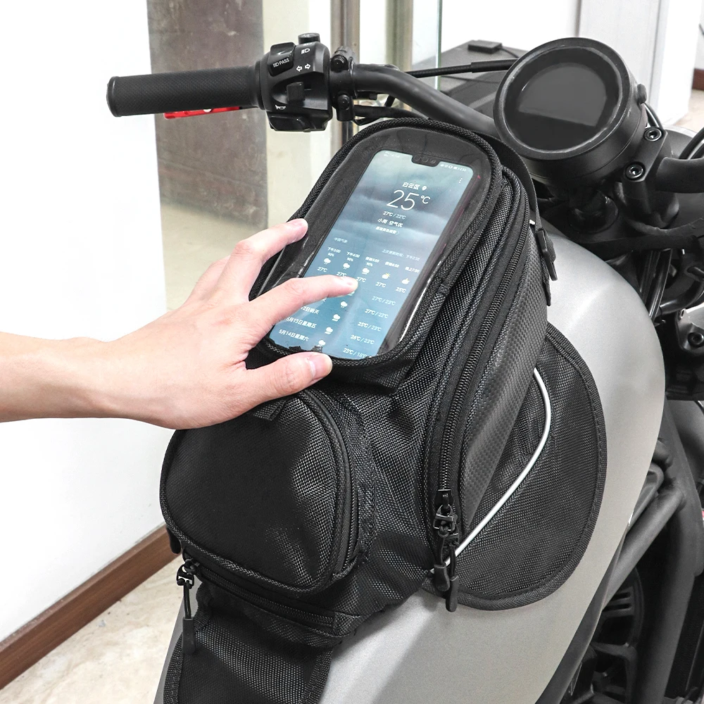 Multifunctional Motorcycle Oil Fuel Magnetic Tank Bag Mobile Phone Navigation Knight Waist Pocket Small Oil Reservoir Package