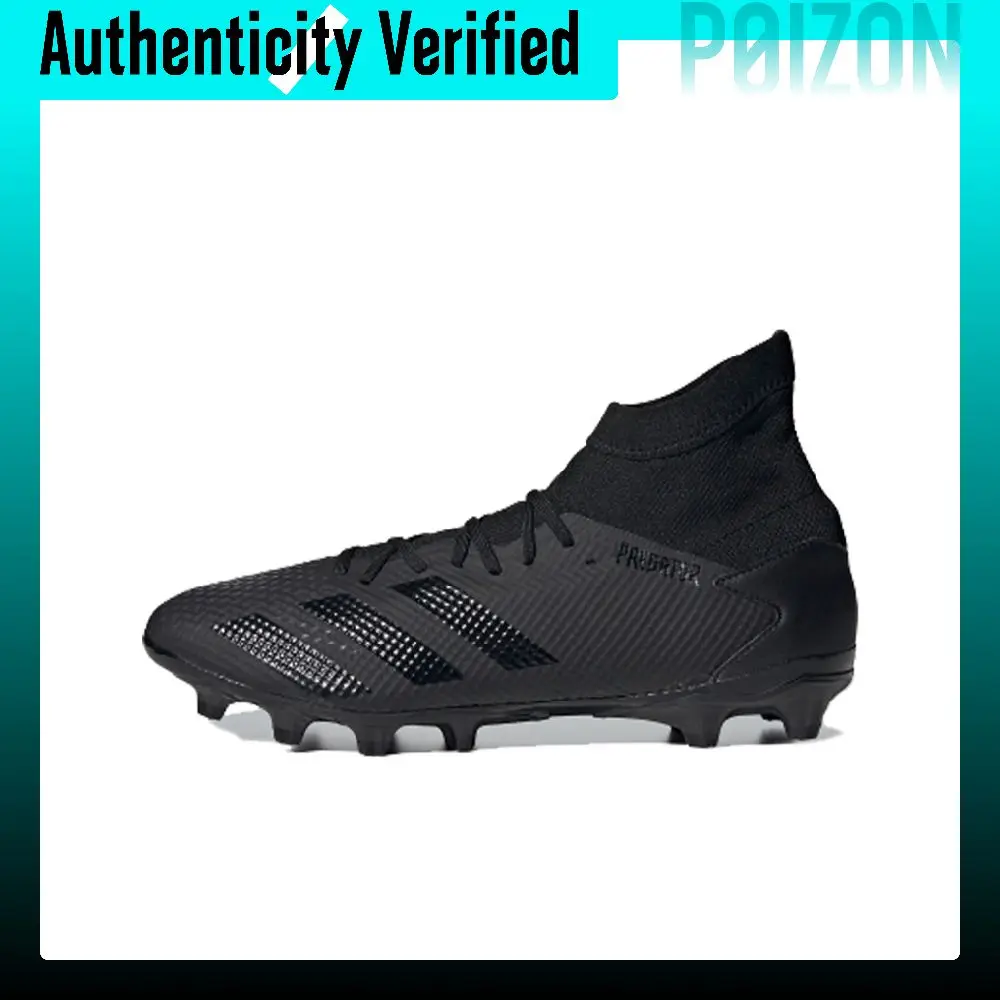 Adidas Predator 20.3 Round Tip MG Multi Ground Slip Resistant Lightweight Non slip Lightweight Soccer Shoes Men's Black FV3156