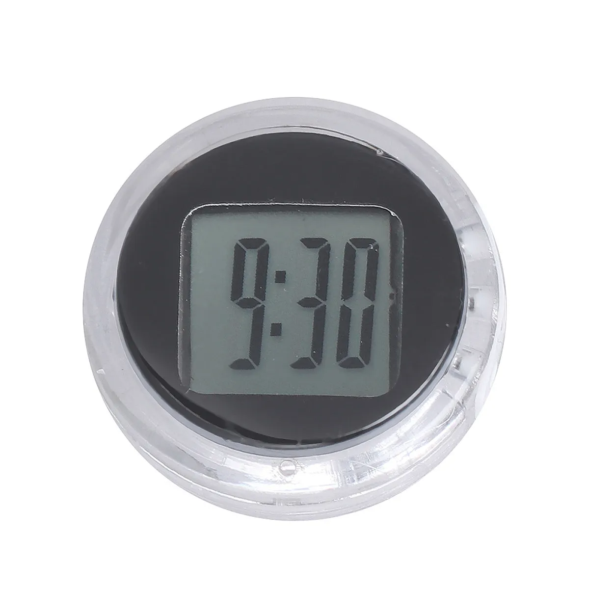 Mini Car Dashboard Clock Self-Adhesive Waterproof Digital Clock for Car Motorcycle Scooter Bike Office Use 12-Hour Format Black