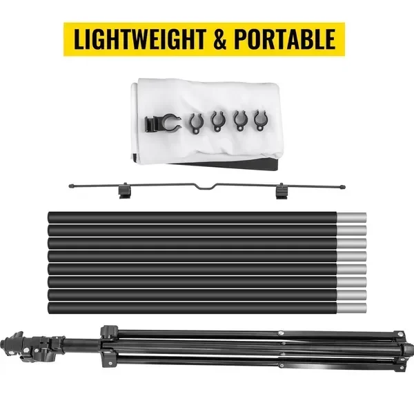 Tripod Projector Screen with Stand 80 inch 16:9 4K HD Projection Screen Stand Wrinkle-Free Height view 6