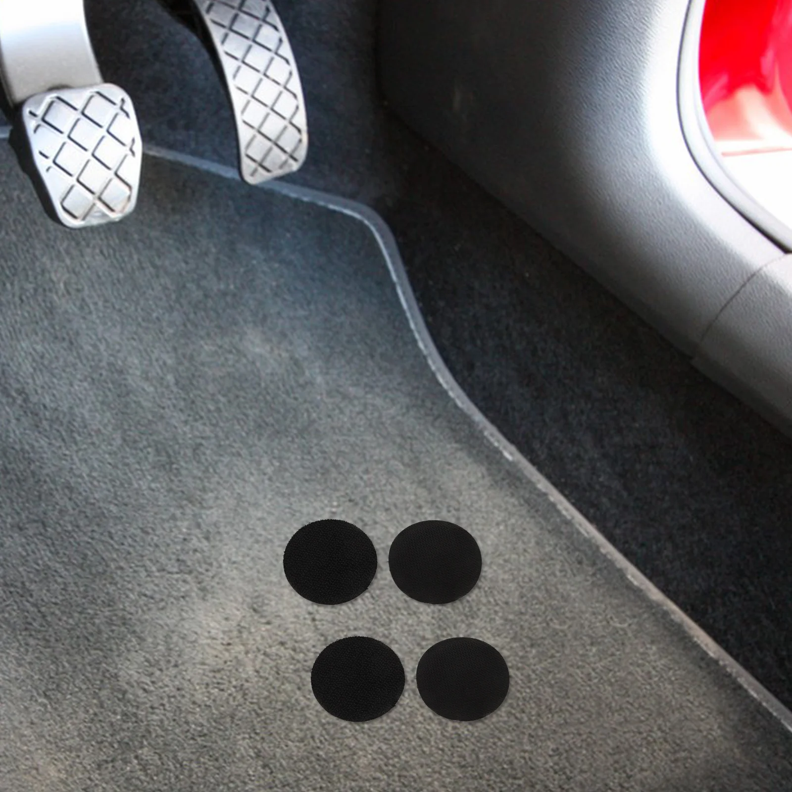 

Car Mat Fixing Sticker Heavy Duty Hook Loop Tape Adhesive Backing For Floor Mats Rug Fastener Strips Double Sided Carpet