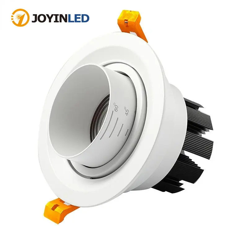 Recessed Downlight Spotlight Anti-Glare COB 12W LED for Light Aisle Corridor Gallery Zoom Ceiling Adjustable Spotlight