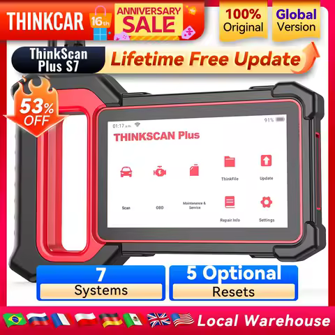 THINKCAR Thinkscan Plus S7 S6 S4 Obd2 Scanner Car Diagnostic Tools Automotivo Scanner Auto Diagnosis Tool Code Reader 28 Resets