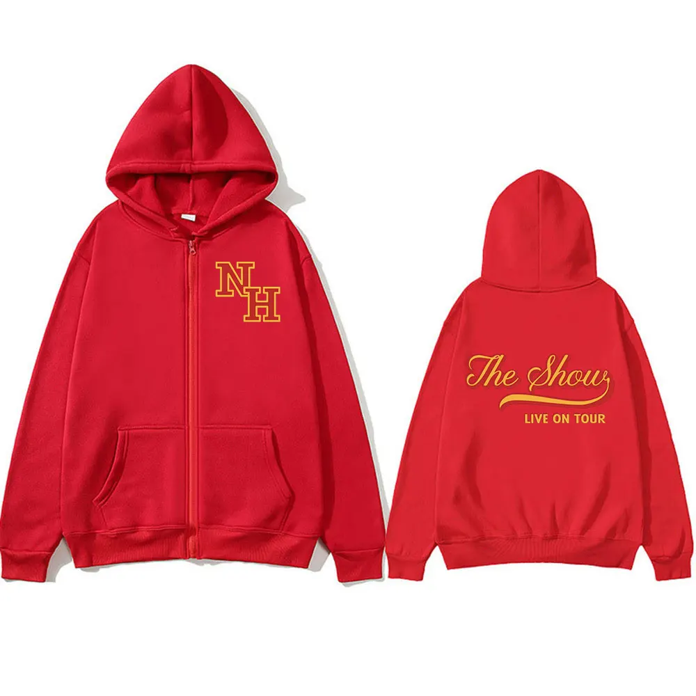 Niall Horan The Show Live on Tour Hoodie Pria Wanita, pullover hoodie kasual ritsleting ukuran besar Hip Hop modis untuk pria dan wanita