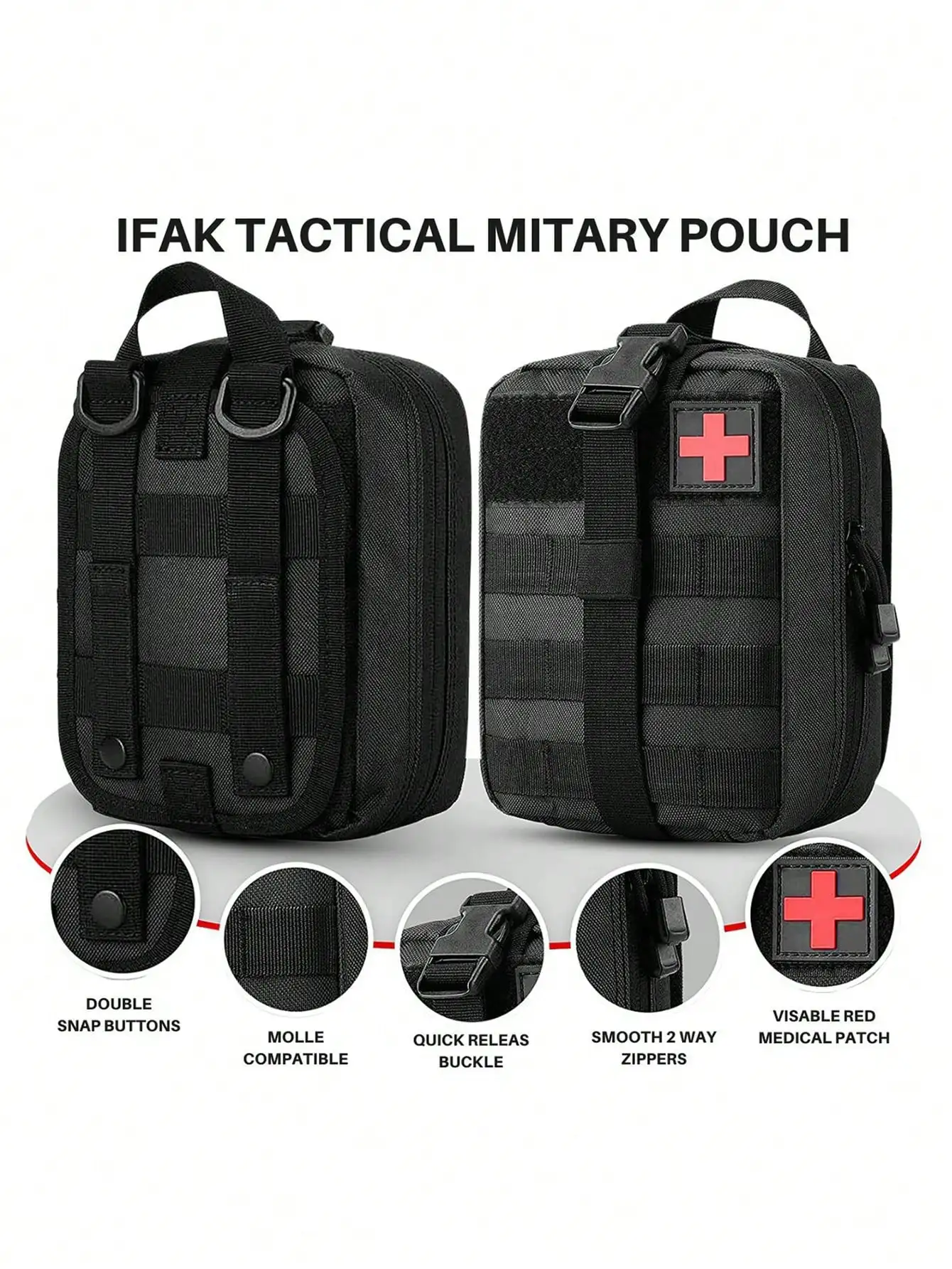 First Aid Kits Medical Emergency Bag For Men Women Outdoor Sports Travel Multi-Purpose IFAK Camping Survival Tool EDC view 6