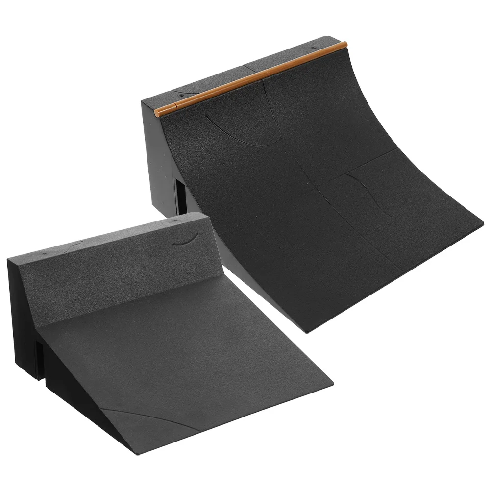 

2pcs Finger Skateboard Ramp Kit Miniature Park Parts For Kids Training Fun Game Child Accessory Plastic Skateboard Park Obstacle