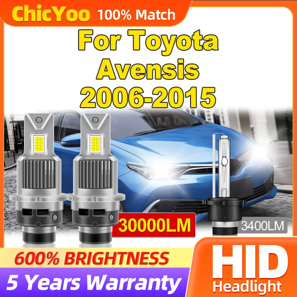 

300W HID Xenon Headlight Bulbs 30000LM LED Car Lights 12V 6000K White Front Lamps For Toyota Avensis 2006-2012 2013 2014 2015