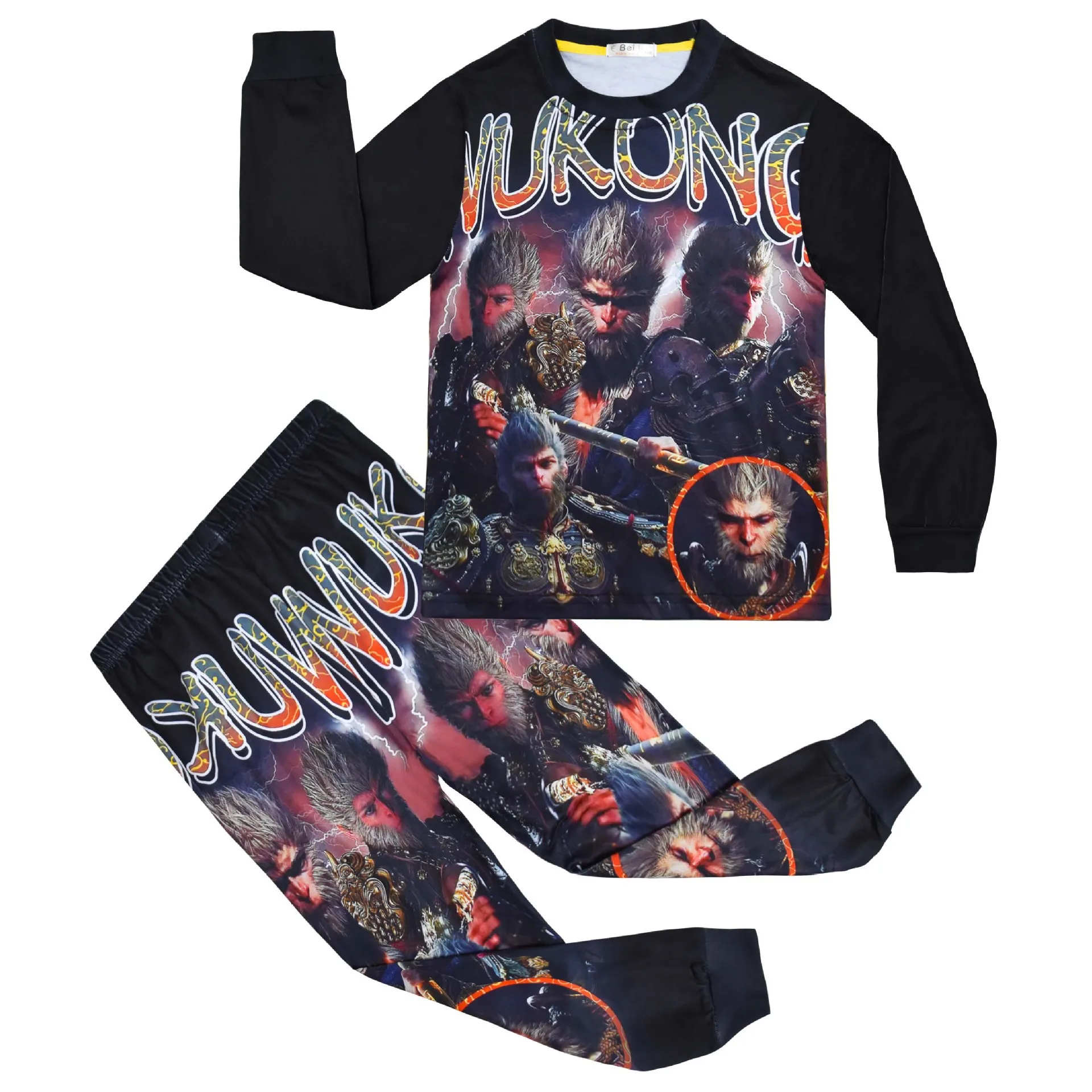 Black Myth Wukong Sun Wukong Monkey King Gamer Print Gift for Him Video Game Men Clothing Cotton Tee Graphic Children's Sets