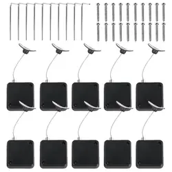 10Pcs Remote Control Anti-Lost Cable Locks Retractable Security Cable Lock Self-Adhesive Hardware Cable Lock For Curved Products