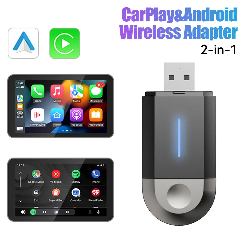 Carplay أندرويد السيارات محول لاسلكي لتويوتا مازدا نيسان كامري سوزوكي سوبارو سيتروين أودي مرسيدس كيا فورد أوبل سبوتيفي BT