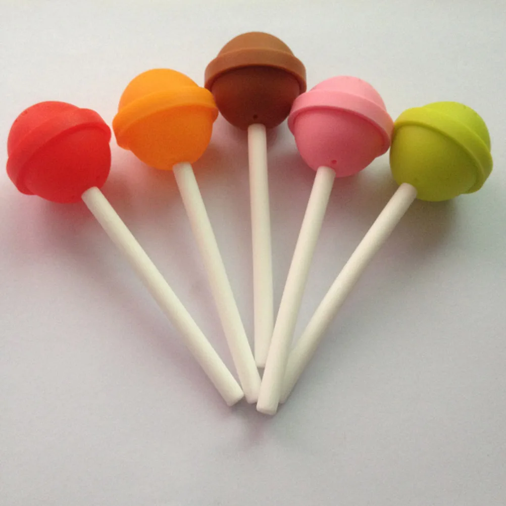 

Silicone Tea Lollipop Shape Loose Leaf Red Strainer Reusable Silicone Tea Filter Home Office Gift Kitchen Bar Item