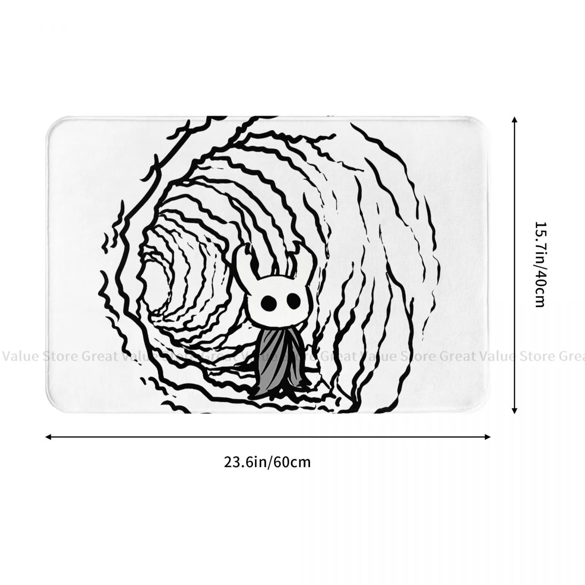 Hollow Knight Game Bathroom Non-Slip Carpet Hip Hop Bedroom Mat Entrance Door Doormat Floor Decoration Rug