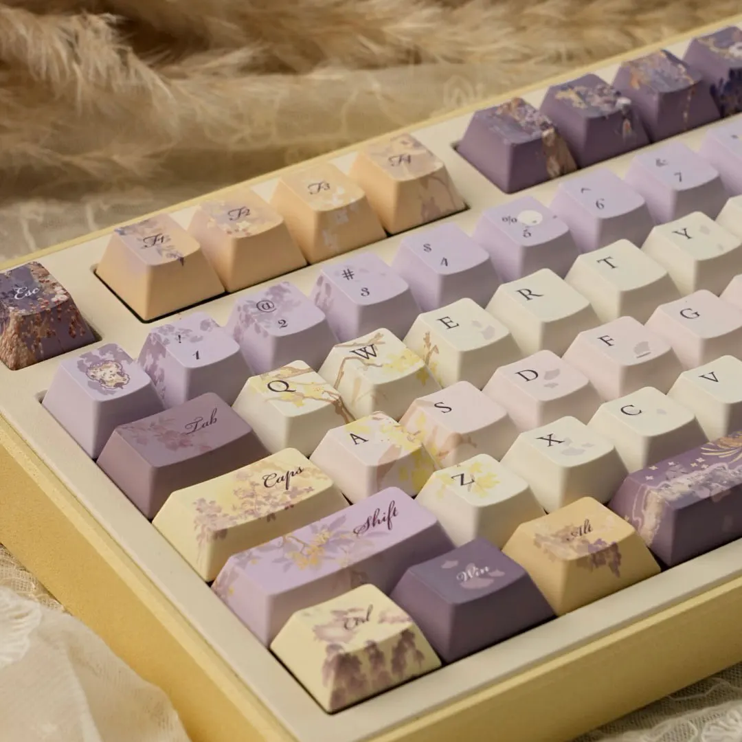 120 キーキャメリアキーキャップチェリープロファイルかわいいアニメバックライトキーキャップ DYE-SUB PBT キーキャップ MX メカニカルキーボード 60/61/68 用