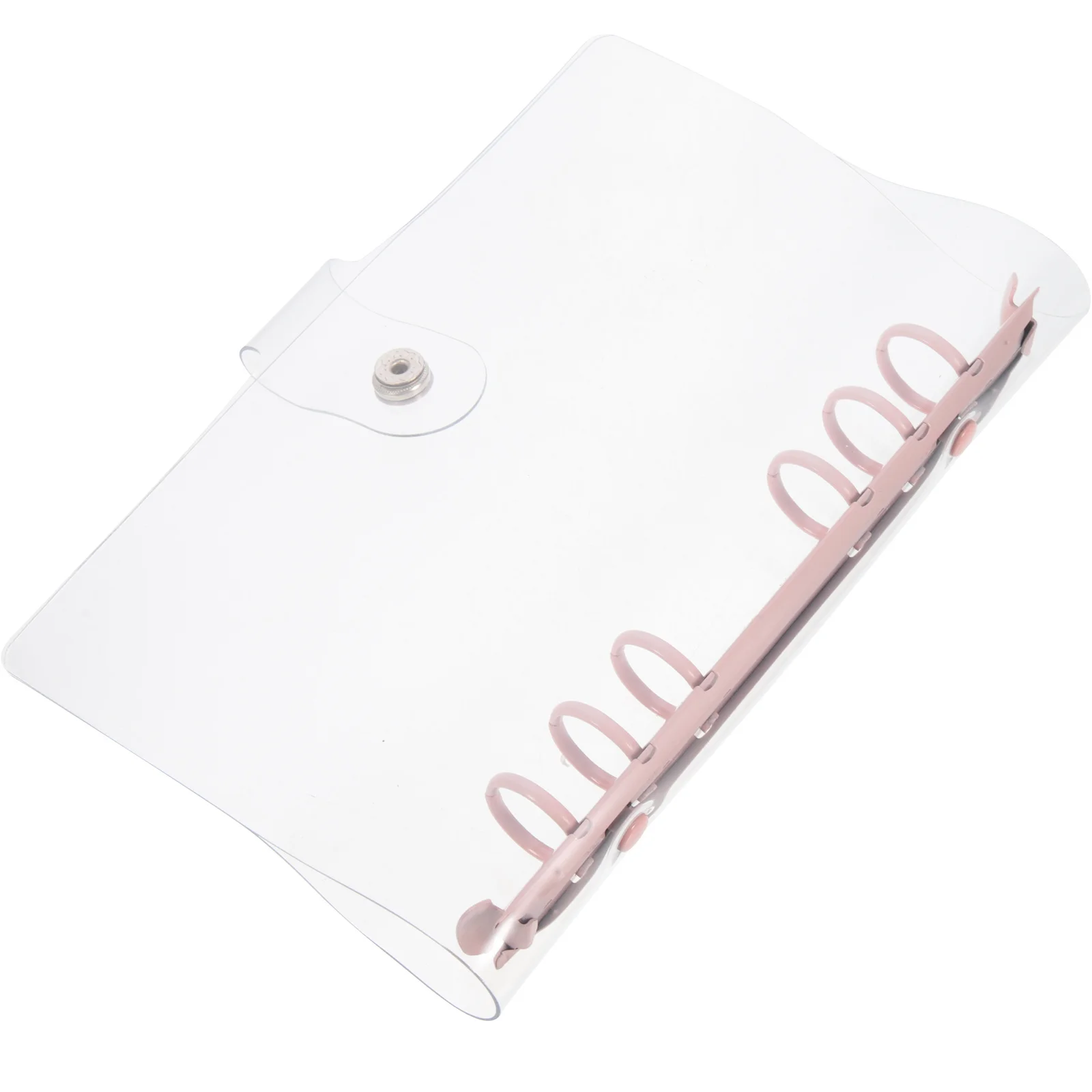 Raccoglitore A6 Cover trasparente con bottone a pressione, guscio per notebook ricaricabile, ideale per documenti, organizer per file