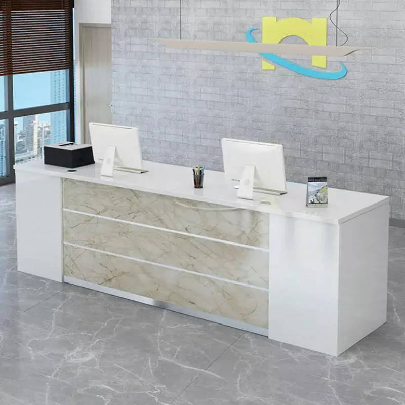 Display Vintage Reception Desk Elegant Office Modern Reception Desk Beauty Salon Aesthetic Trendy Bancone Commercial Furniture
