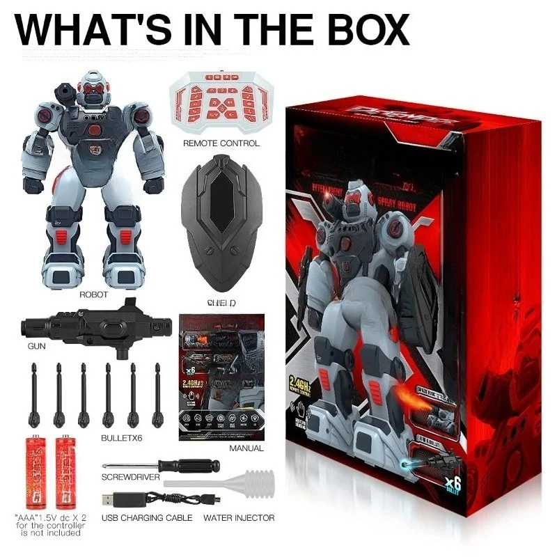 لعبة روبوت تعليمية قابلة للبرمجة للأطفال مع استشعار ذكي للإيماءات وجهاز تحكم عن بعد وأوضاع الغناء والرقص الممتعة