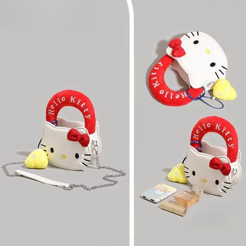 

New Kawaii Sanrio Hello Kitty Cute Cartoon Crossbody Bag Mini Girl Portable Handbag Shoulder Bag Girl Gift