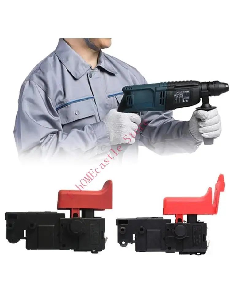 

63HF Professional Hand Drill Trigger Switch Speed Control Switch Push Button Power Tool Replacement Parts AC 250V 4A 5E4