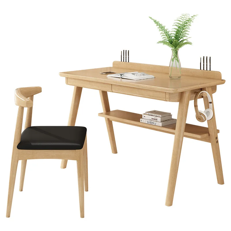 

Nordic solid wood desk student writing adult modern office B & B hotel