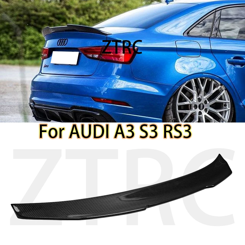 Car Spoiler For Audi A3 S3 RS3 Limousine PSM Style Real carbon fiber material Rear Spoiler Trunk wing 2013-2020