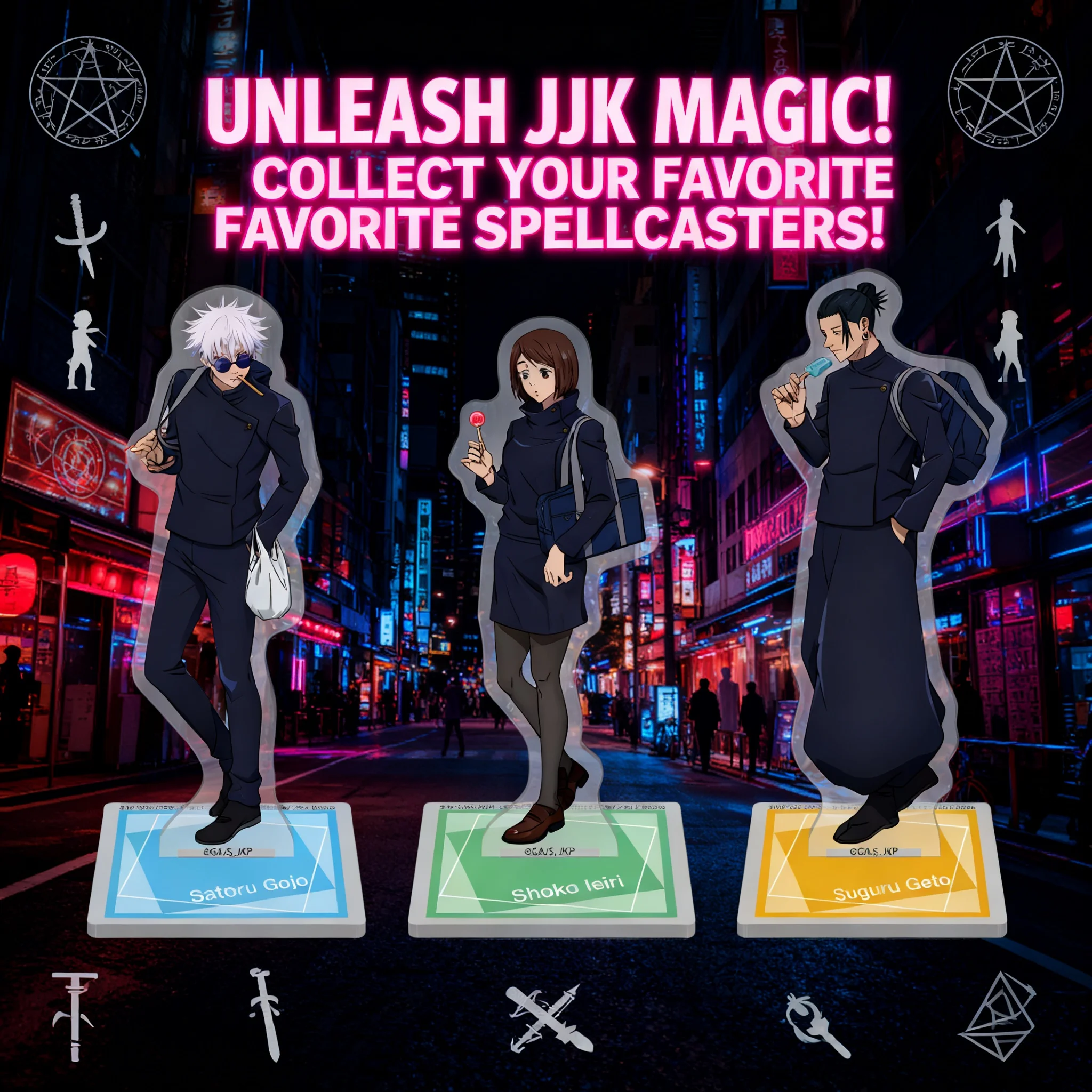 

Акриловая подставка Jujutsu Kaisen: Годжо Сатору, Итадори Юдзи, Фушигуро Мегуми, Кугисаки Нобара – милые аниме-фигурки-держатели