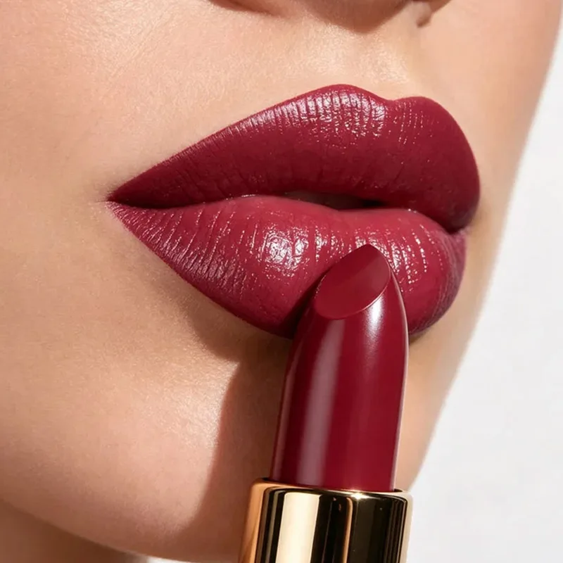 JUJU DREAM Matte Lipstick Deep Red Brown Long Lasting Waterproof Lip Makeup