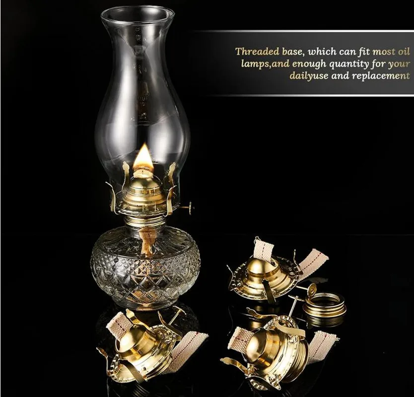 

Цельный держатель фитиля масляной лампы, детали масляной лампы горелки, латунное покрытие # Держатель дымохода для масляной лампы 2, сменная горелка для масляной лампы L888