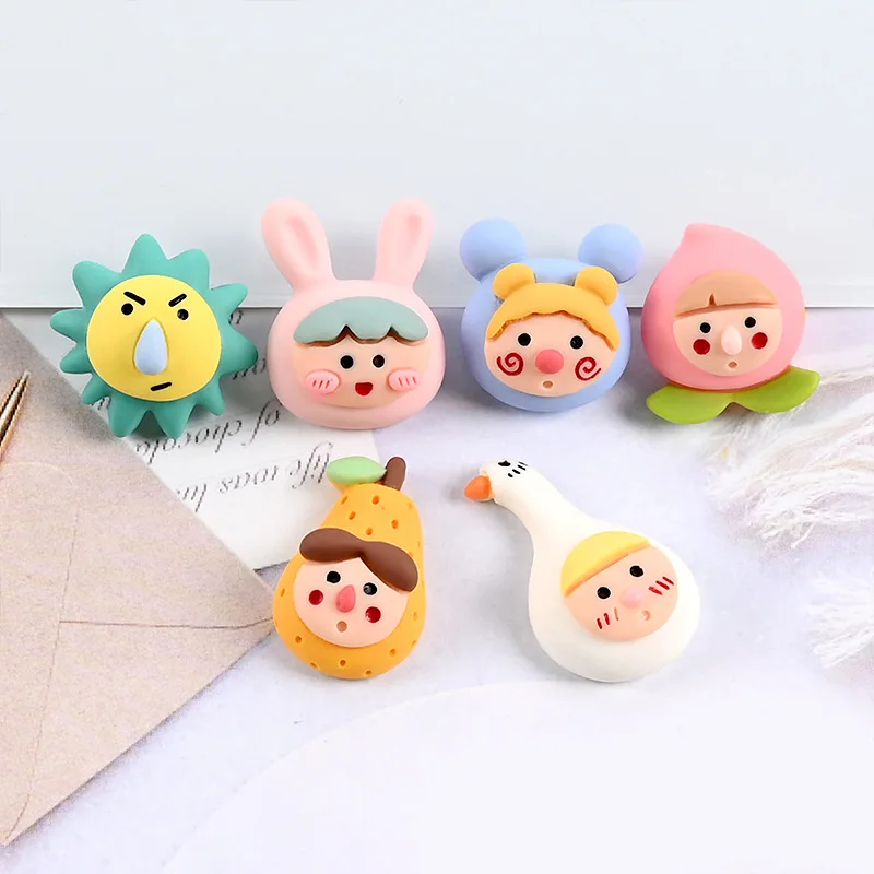 1pcs Resin Doll House Cute Cartoon Cream Glue Mobile Phone Case Diy Material Hairpin Handmade Jewelry Accessories