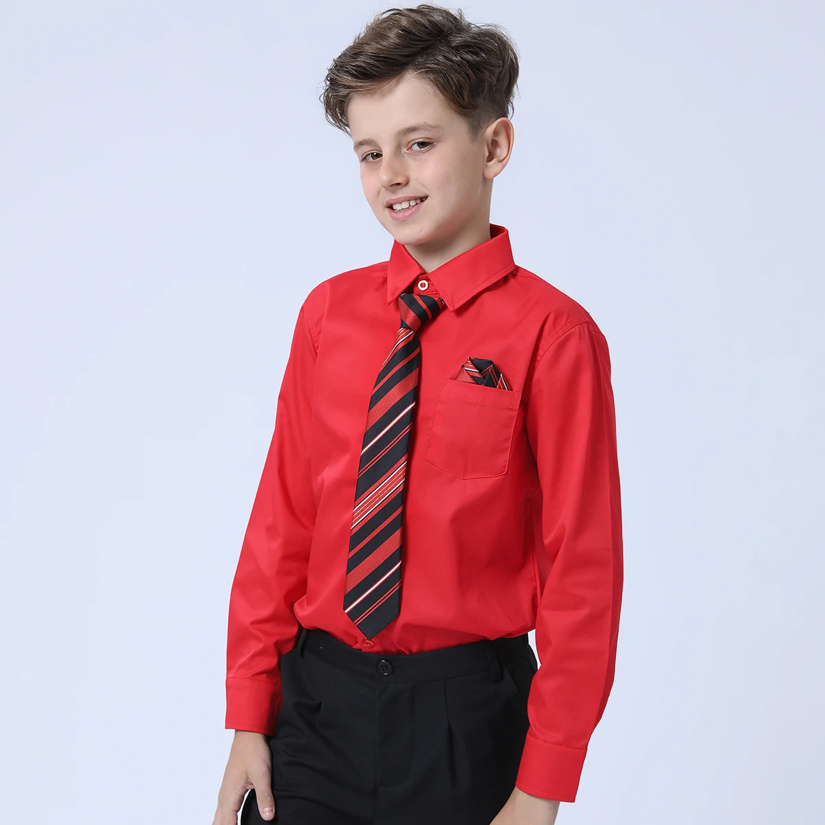 Kinder Shirt Jungen Oxford Shirts Kinder Weihnachten Rot Valentinstag Schuluniform Geschenk Führen Zeremonie Neujahr Ostern Kleidung