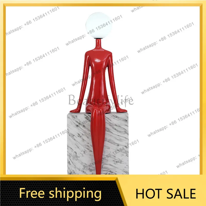 Artistic figure sculpture large living room decoration floor-to-ceiling abstract ornament