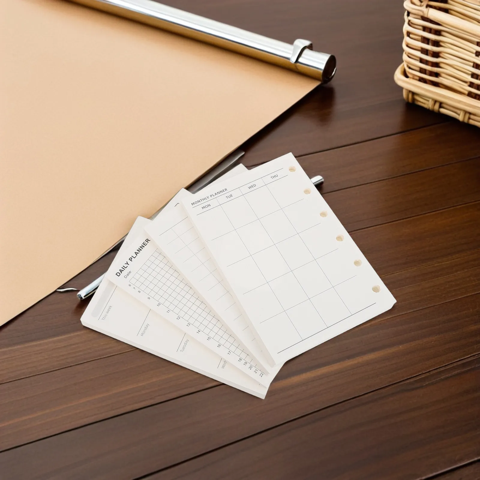 A5 Size 120 Sheet Dot Grid Paper Refill for Planner Notebook Replacement Pages Handmade Diary Stationery Craft