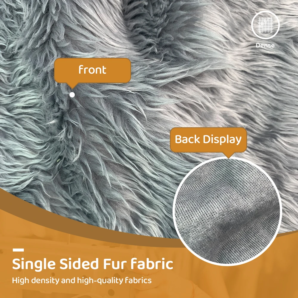 ZYFMPTEX Environmentally Friendly High-density Non Elastic Mink Fabric Super Soft Plush 160x100cm Sewing 3cm Long DIY Doll Fur