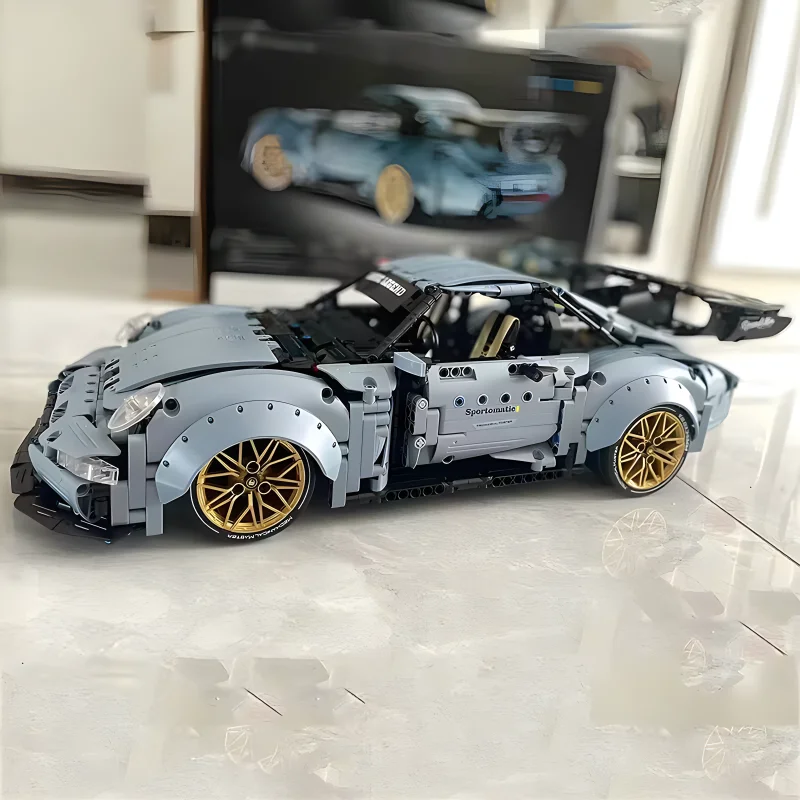 IM.MASTER 9805-2 MOC Technical Racing Speed Sports Car Model Building Blocks Bricks Puzzle 1:10 Toys Christmas Gifts For Kids