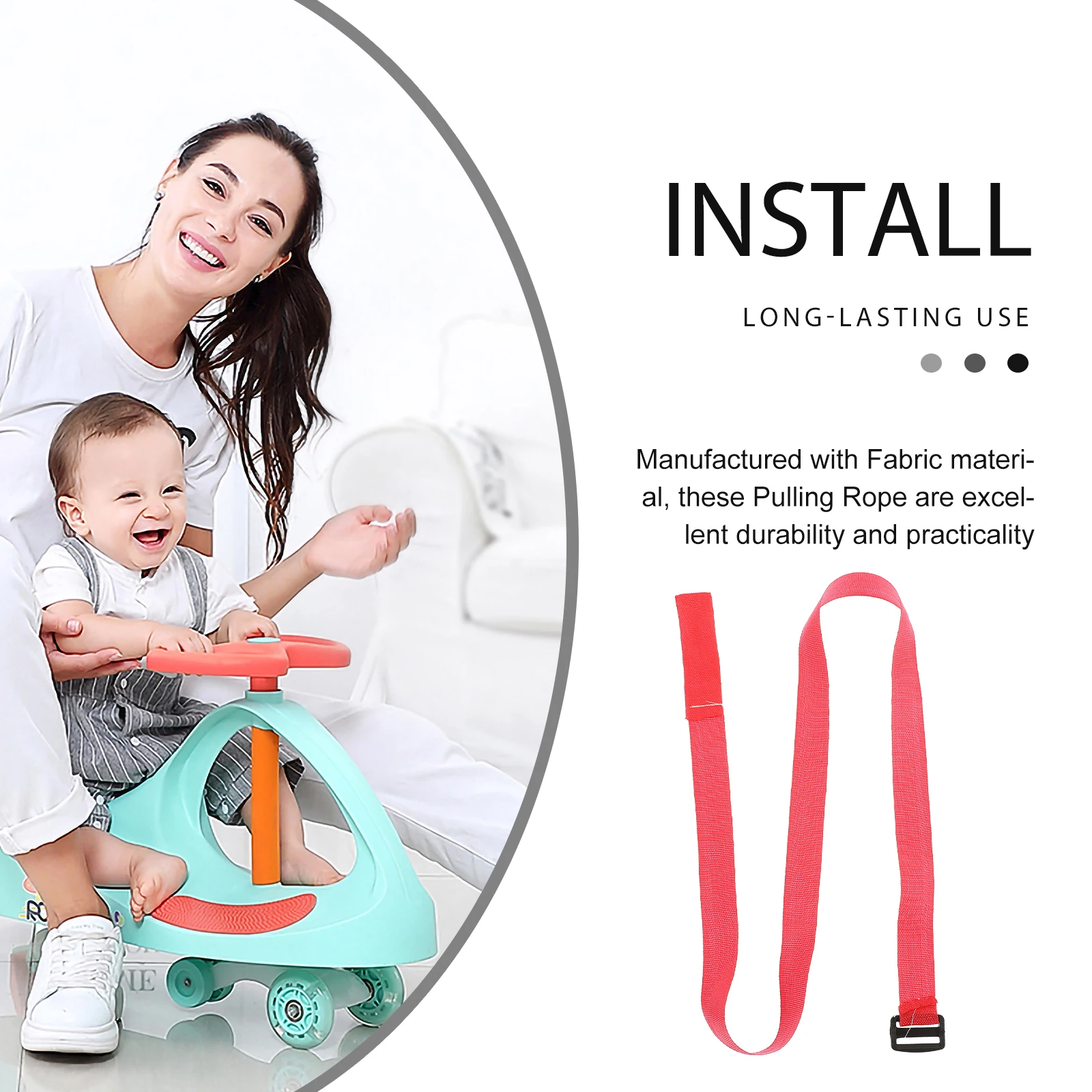 

20pcs Swaying Towing Rope Scooter Pulling Strap Fabric Lightweight Reusable Kids Car Tow Rope Thickened For Swing