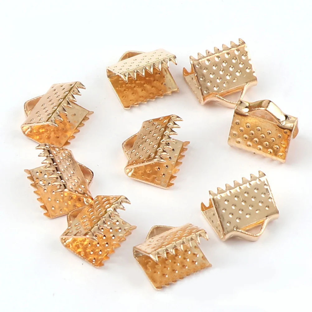 

750 шт., 6 мм, пряжки Mazi с покрытием, концы ленты, текстурированные обжимные концевые зажимы для изготовления ювелирных изделий своими руками, застежки для шнура, закладки