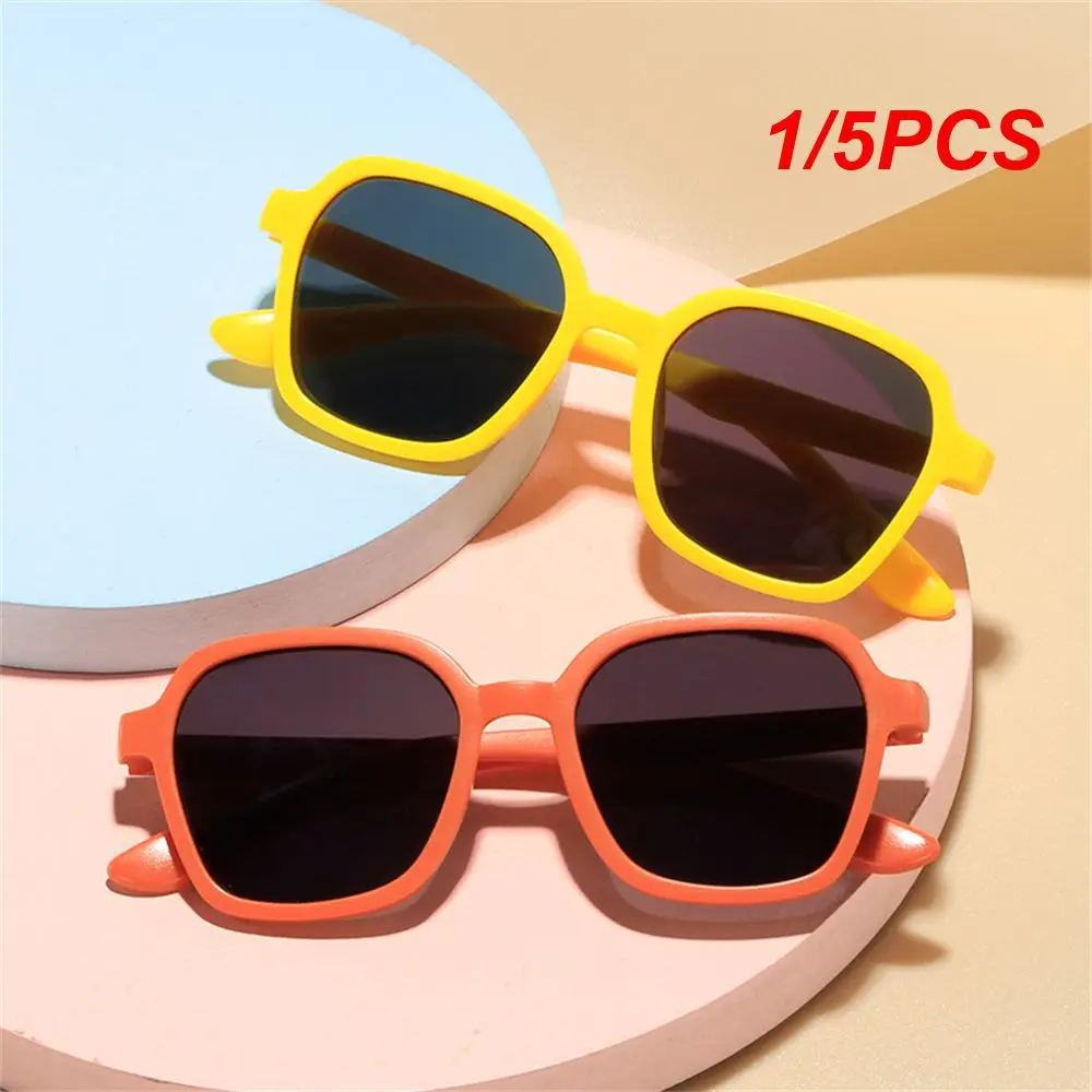 1/5PCS Kids Sunglasses Comfortable To Wear Comfortable Pc 4 Options Glasses Uv Resistant Round Glasses Wear Resistant