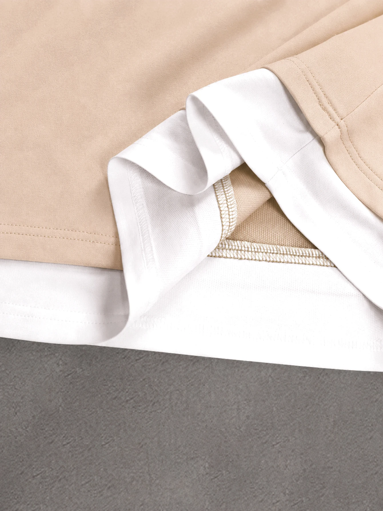 Herren- und Damen-T-Shirt mit Langen Ärmeln, Zweiteiliger Optik, Stern-Logo, Kursivdruck, Mehrlagiger Rundhalsausschnitt, Y2K Hip-Hop Streetwear, Oversized-Top – Detail 15