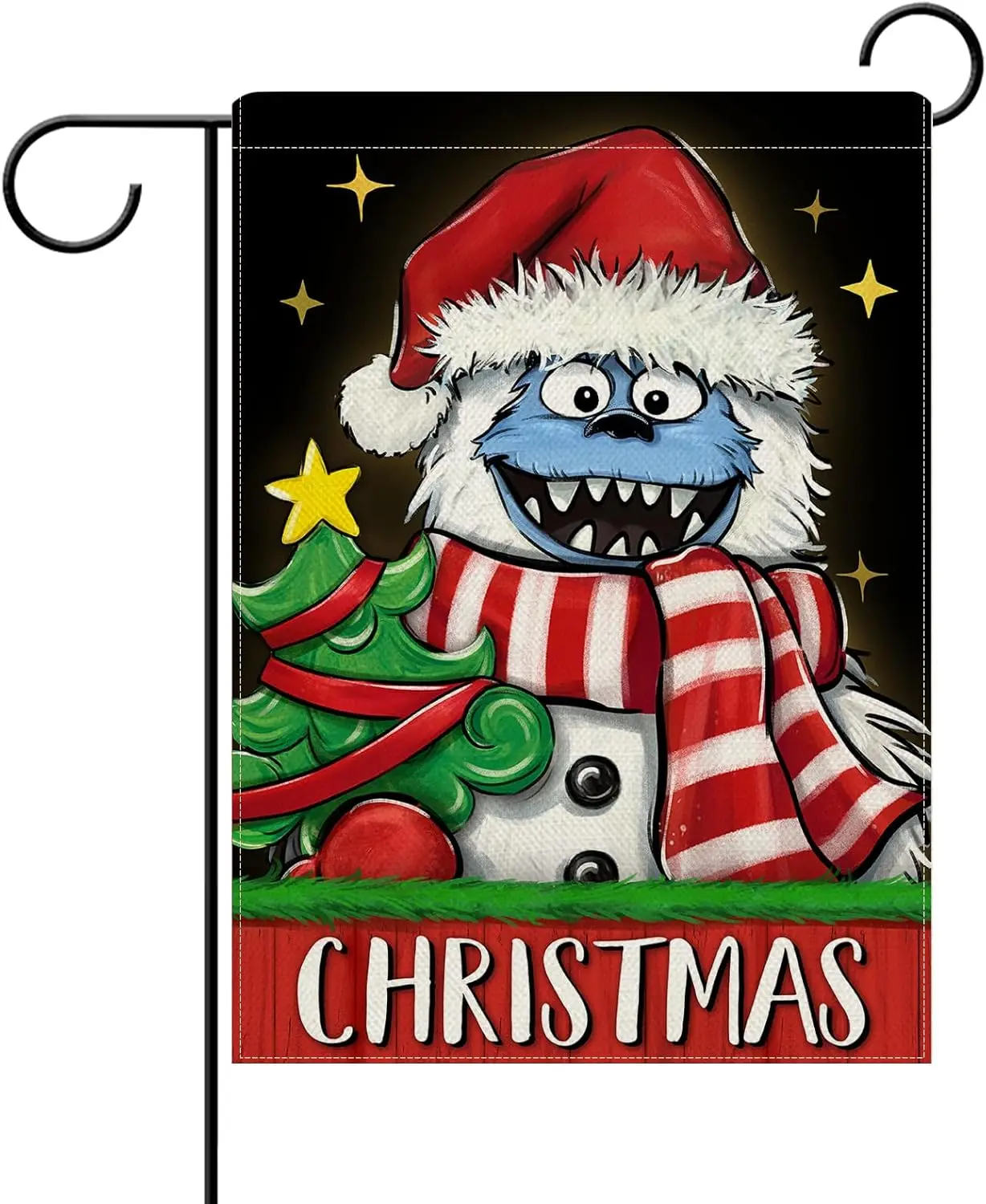 Dyrenson Christmas Classic Movie Smallfoot Migo Decorative Garden Flag, Xmas Tree Yard Outside Home Decorations, Funny Holiday B