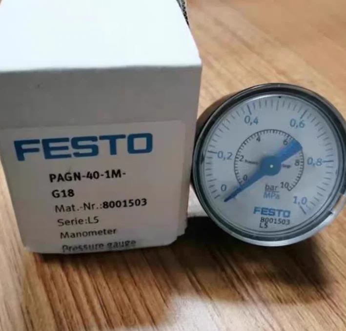 2PCS  New original FESTO pressure gauge 8001503-PAGN-40-1M-G18 8001505-PAGN-50-1M-G14