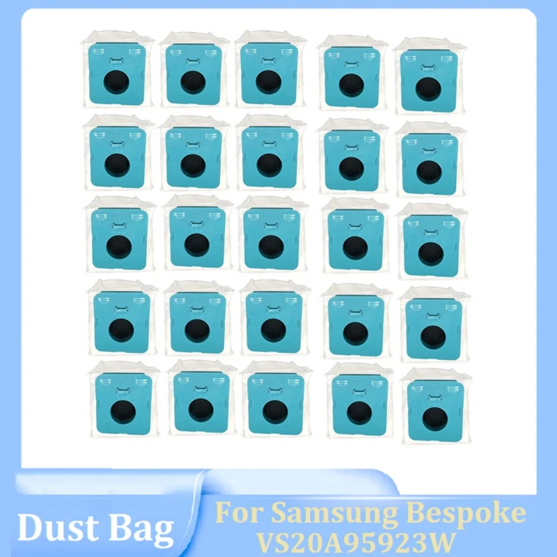 25Pcs Dust Bag For Samsung Bespoke VS20A95923W Air-Jet Cordless Rod Vacuum Cleaner Dust Collection Bag Filter Parts